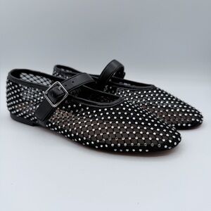 Steve Madden “Dreaming” black mesh flats